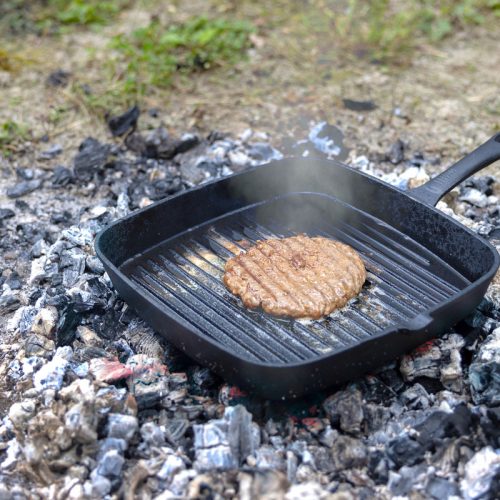 Öntöttvas grill serpenyő, 35,5 x 24 cm