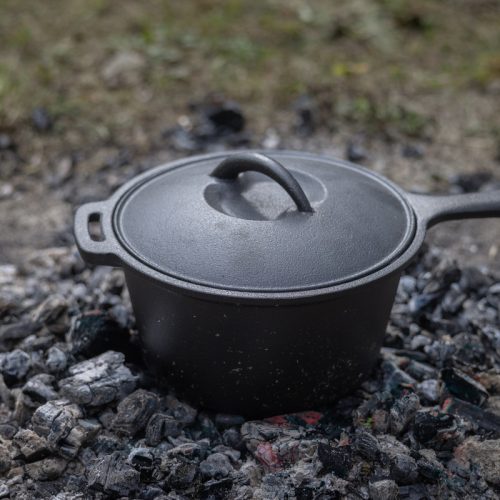 Öntöttvas holland fedeles edény, 31 x 19 cm