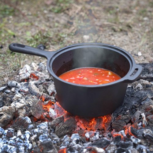 Öntöttvas holland fedeles edény, 31 x 19 cm