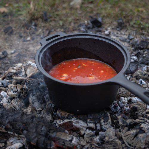 Öntöttvas holland fedeles edény, 31 x 19 cm