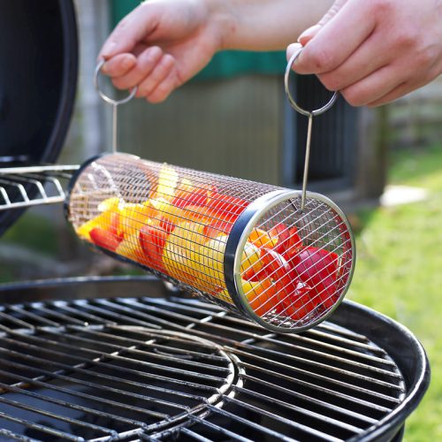 Forgatható zöldséggrillező henger, 30 cm