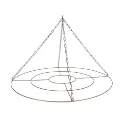   Felakasztható fém növényszárító, szalag tartó, 90 cm átmérőjű