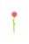 Virág alakú légycsapó, 46,5 cm, piros