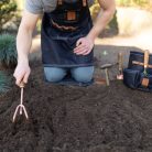 Rézzel bevont metszőolló, kőrisfa nyéllel, 20,5 cm