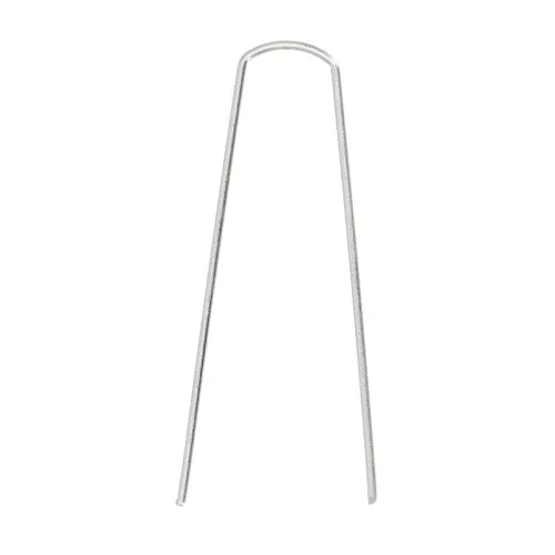 Fém U alakú rögzítő szett kókuszrost karókhoz, 12 db-os, 6,5 x 14,5 cm