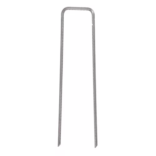 Fém U alakú rögzítő szett kókuszrost karókhoz, 12 db-os, 6,5 x 14,5 cm