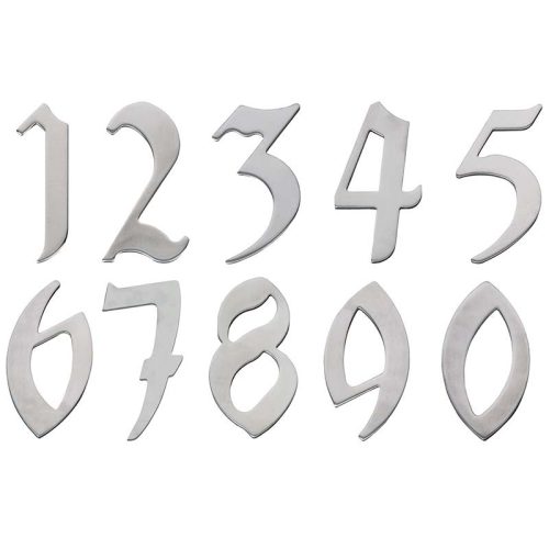 Modern acél házszám, 3