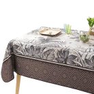 Dzsungel mintás vízlepergető asztalterítő, barna, 148 x 240 cm