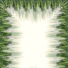 Fenyőerdő, arany lurexes gépi gobelin asztalterítő, 137 x 180 cm