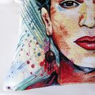 Frida Kahlos gobelin díszpárna huzat, 45x45 cm