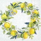 Citromkoszorú mintás 3 rétegű szalvéta, 16,5 x 16,5 cm
