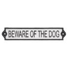 Öntöttvas 'Beware of the dog' tábla, 25 cm