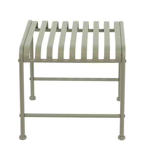 Timeless fém kertiasztal, matt olivazöld, 46 x 47 x 42 cm