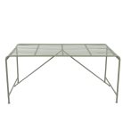 Timeless fém kerti étkezőasztal, matt olivazöld, 158 x 78,5 x 70,5 cm