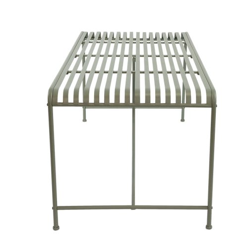 Timeless fém kerti étkezőasztal, matt olivazöld, 158 x 78,5 x 70,5 cm