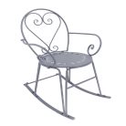 Francia stílusú, kovácsolt vas karfás hintaszék , 92 cm