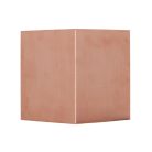 Fa madárház kék cinegének, réz tetővel, fekete és rose gold, 17 x  25,5 x 14 cm