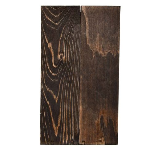 Háromszög alakú fa madárház, fekete tetővel, 27,5 cm