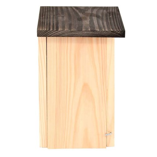 Fa madárház és etető egyben, fekete tetővel, 28 x 24 cm