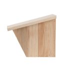 Lapos tetős fa madárház vörösbegynek, 22 cm