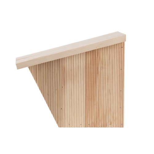 Lapos tetős fa madárház vörösbegynek, 22 cm