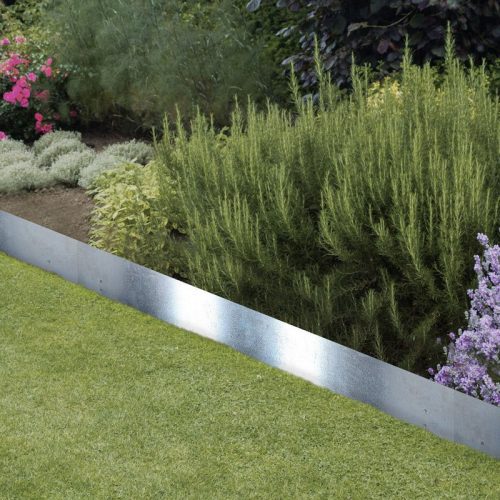 Leszúrható cink ágyásszegély, gyepszegély, 100 x 22 cm