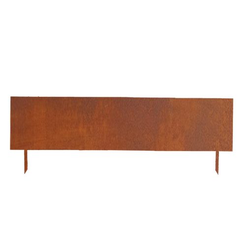 Rusztikus stílusú leszúrható fém ágyásszegély, gyepszegély, 100 x 35 cm