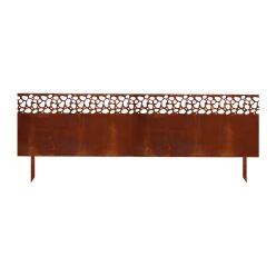   Rusztikus stílusú leszúrható fém ágyásszegély, gyepszegély,  100 x 35 cm