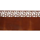 Rusztikus stílusú fém ágyásszegély, gyepszegély,  480 x 20 cm