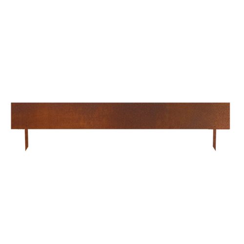 Leszúrható corten acél ágyásszegély, gyepszegély, 100 x 22 cm