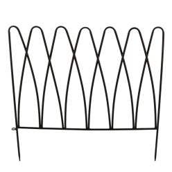   Leszúrható fém ágyásszegély, gyepszegély,  geometrikus, 58 cm