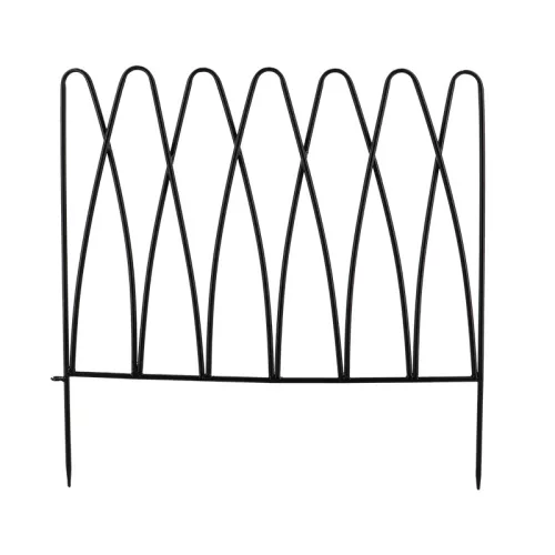 Leszúrható fém ágyásszegély, gyepszegély,  geometrikus, 58 cm