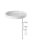 Felszerelhető lebegő dekoratív fém tálca, fehér, 18 cm átmérőjű