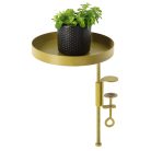 Felszerelhető lebegő dekoratív fém tálca, aranysárga, 18 cm átmérőjű