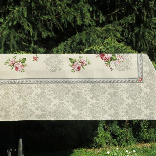 Klasszikus rózsás gépi gobelin asztalterítő, 137x240 cm