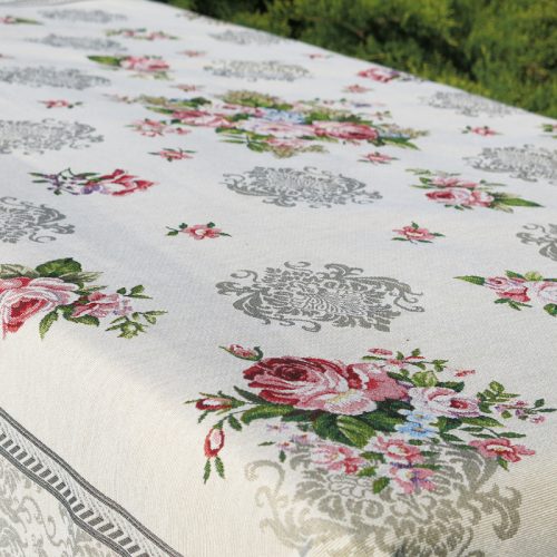 Klasszikus rózsás gépi gobelin asztalterítő, 137x240 cm