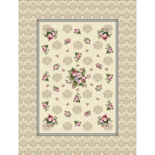 Klasszikus rózsás gépi gobelin asztalterítő, 137x240 cm