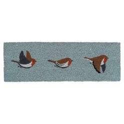 Vörösbegy mintás kókuszrost lábtörlő, 75 x 25 cm