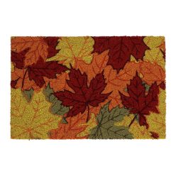 Őszi levél mintás kókuszrost lábtörlő, 60 x 40 cm