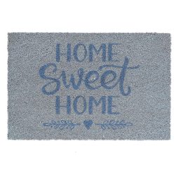   Home sweet home feliratos kókuszrost lábtörlő, világoskék, 60 x 40 cm