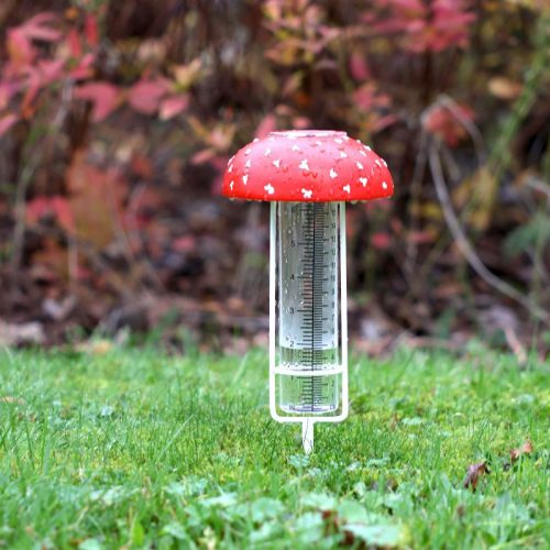 Leszúrható csapadékmérő, légyölő galócás, 34 cm