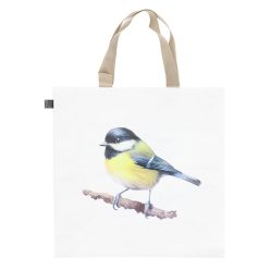 Széncinegés bevásárló táska, 40 x 40 cm