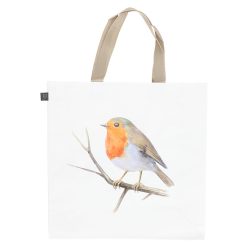 Vörösbegyes bevásárló táska, 40 x 40 cm