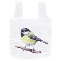   Széncinegés összehajtható bevásárló táska, 36 x 36 cm