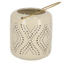 Kerámia lámpás, törtfehér, 13 cm