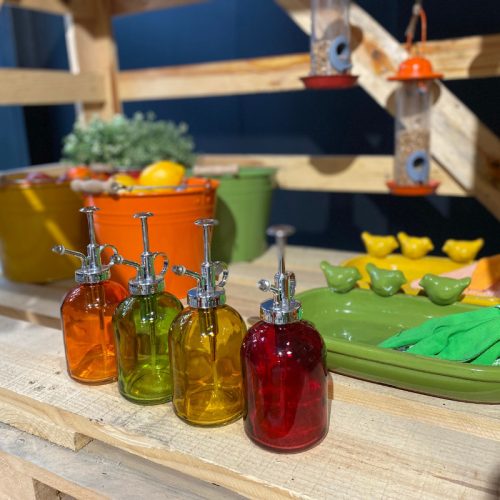 Üveg növénypermetező, 0,33 literes, narancssárga