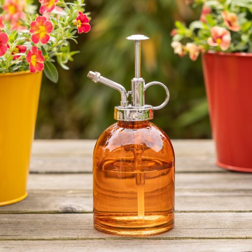 Üveg növénypermetező, 0,33 literes, narancssárga