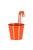 Korlátra akasztható kampós virágcserép, 16 cm átmérőjű, narancssárga