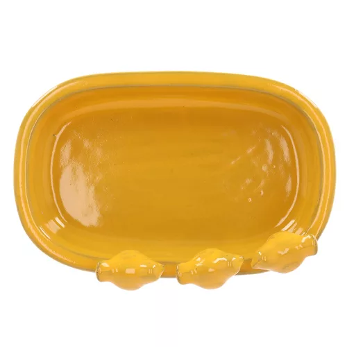 Kerámia madáritató és etető tál, 29 cm, sárga