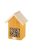 Fa méhecske ház, 16 x 23 cm, sárga